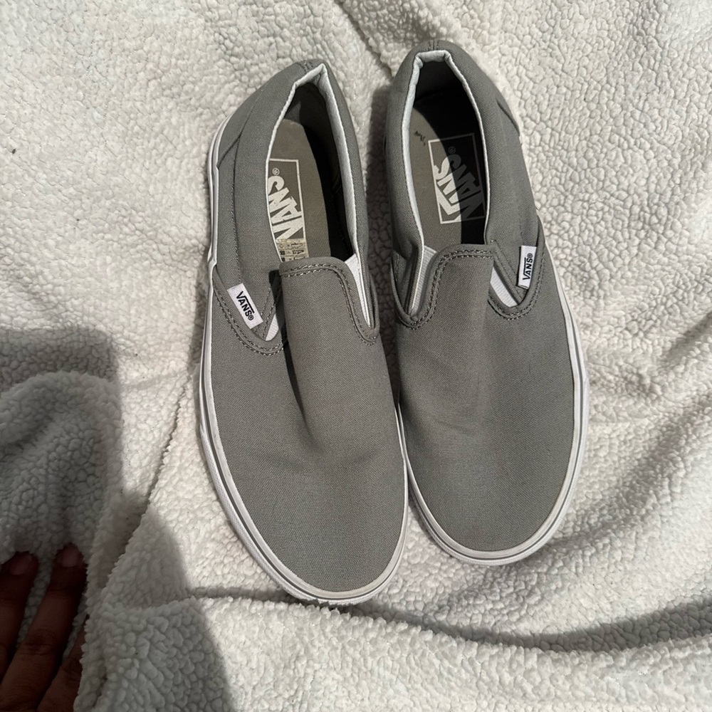 Vans Woman’s Classic Gray Slip-On Sneakers